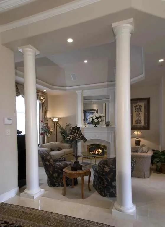 Duvall Valley: Columned opening into a sitting room