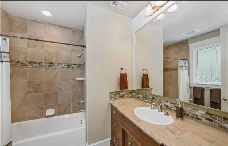 Eagle Shores, Lot 4: Bathroom vanity and tiled shower