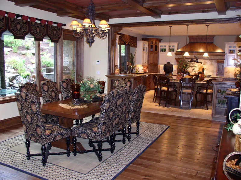 Woodinville Craftsman: Dining room opening toward the kitchen