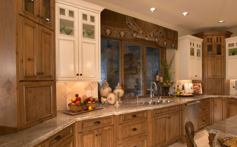 Woodinville Craftsman: Counter and sink beneath the kitchen window