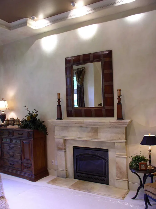 Woodinville Craftsman: Bedroom fireplace and wood dresser